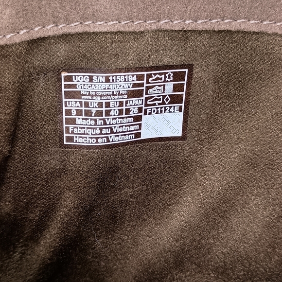 UGG City Func Front Zip Up Suede Brown Boots Women's 9 - Picture 11 of 15